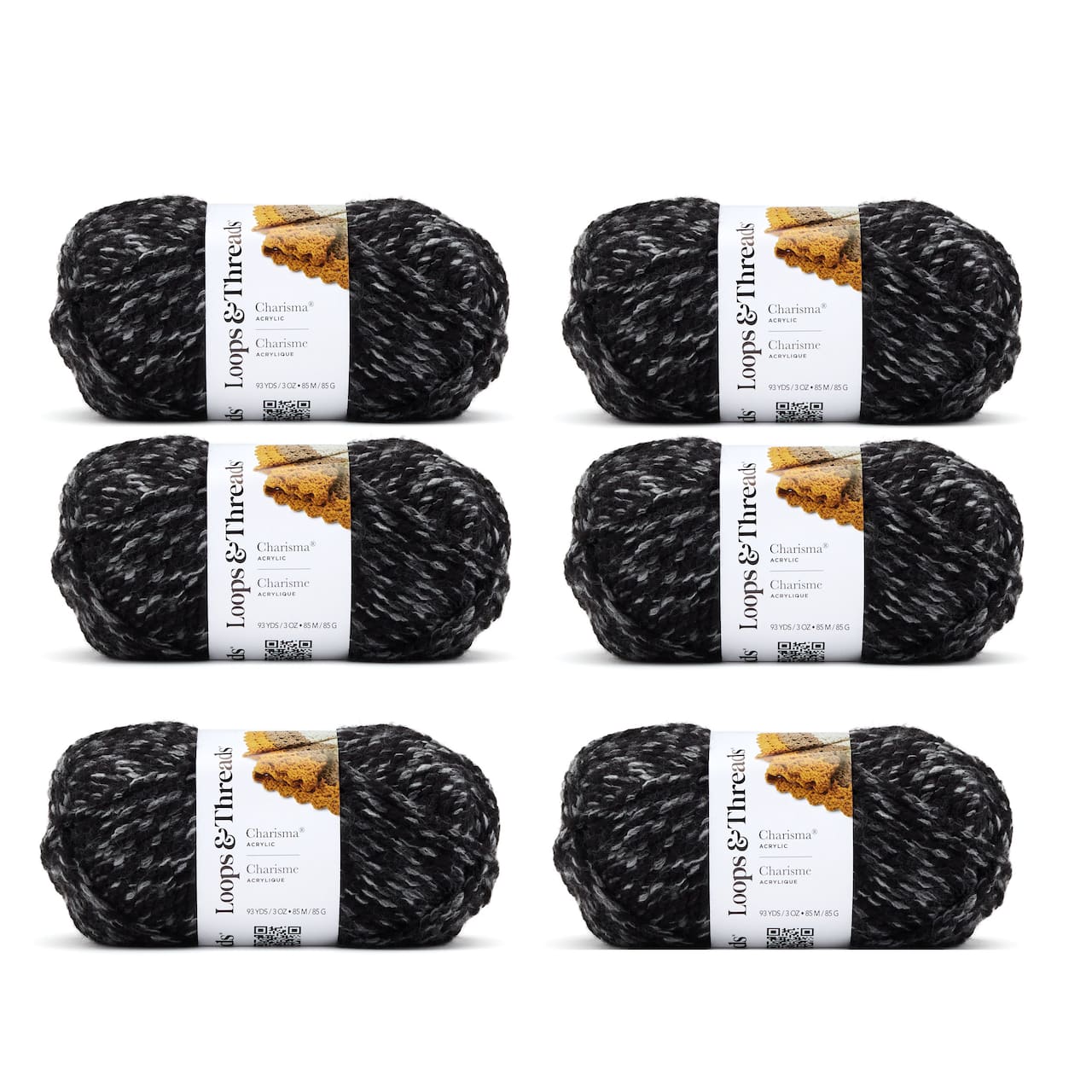 6 Pack: Charisma™ Heather Yarn by Loops & Threads®